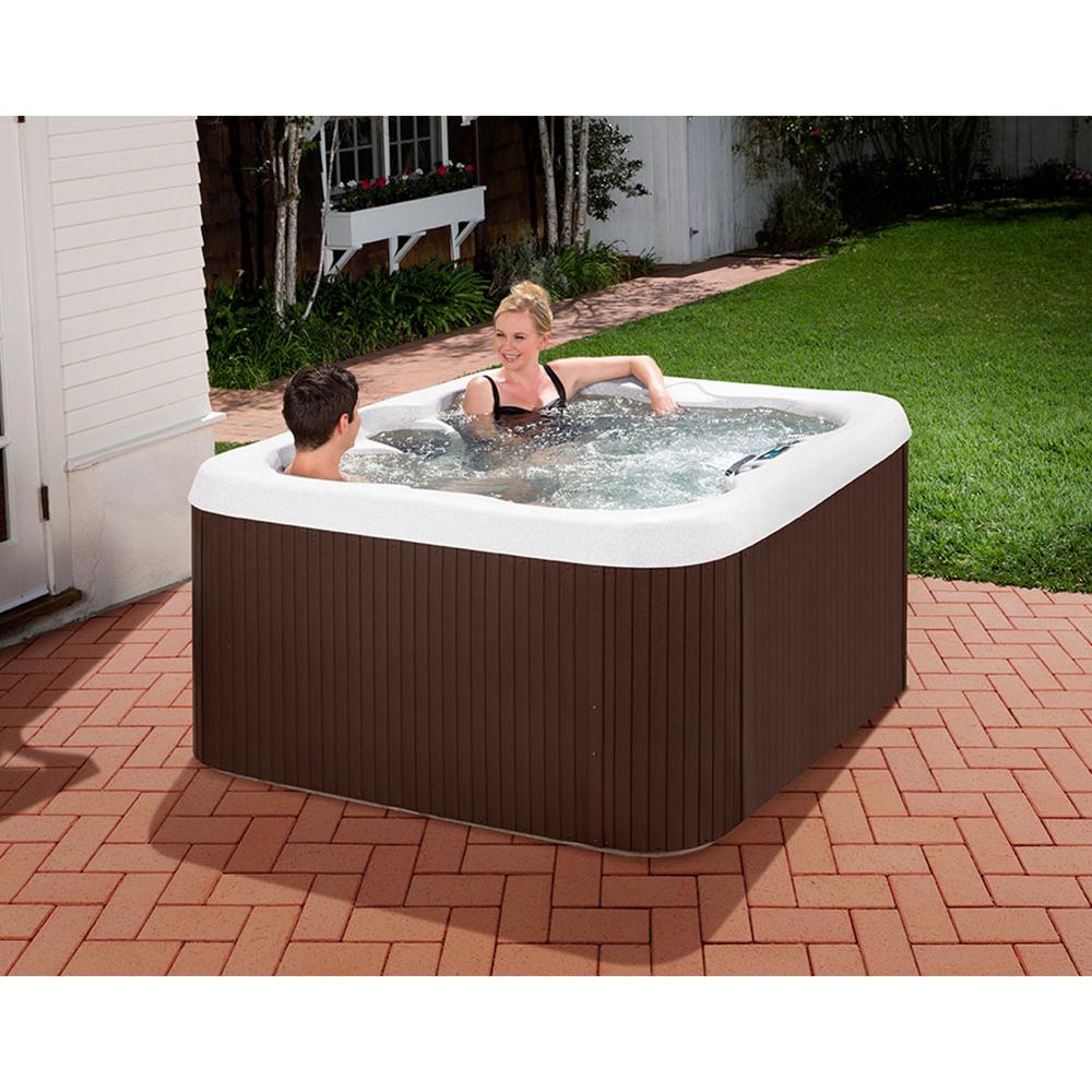 Backyard hot tub photos