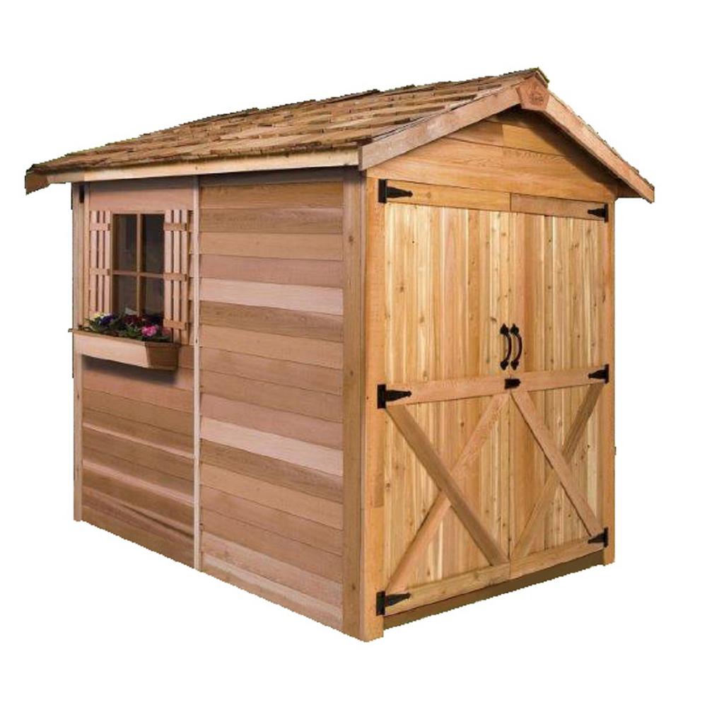 cedarshed rancher 6 ft. 11 in. x 7 ft. 3 in. western red