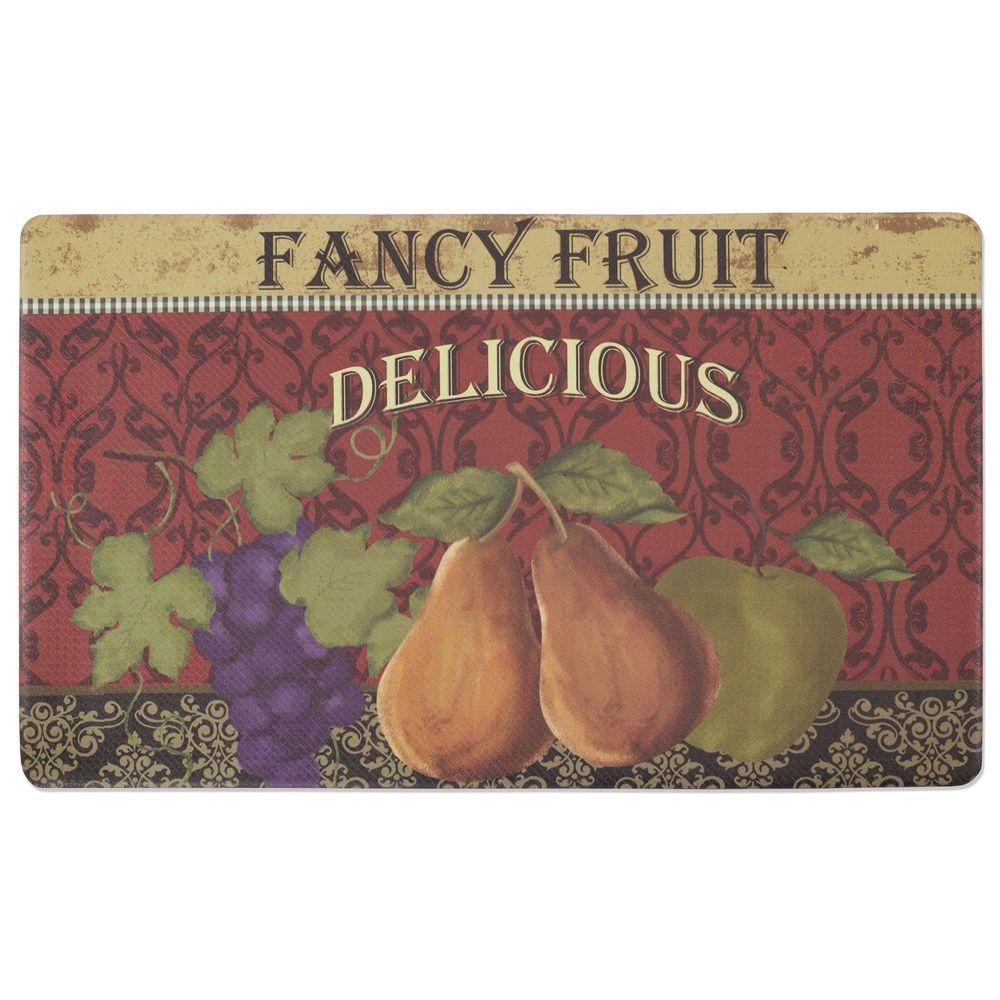 Chef Gear Fancy Fruit 18 In X 30 In Foam Comfort Kitchen Mat