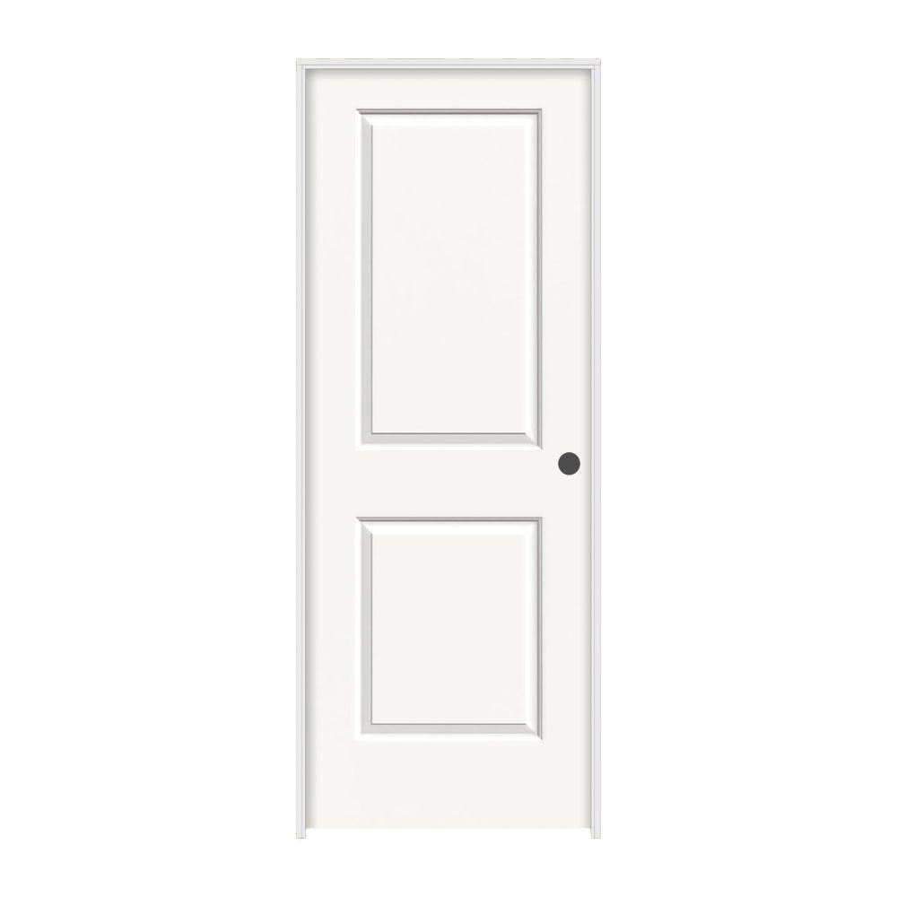 JELDWEN 30 in. x 80 in. Cambridge White Painted LeftHand Smooth