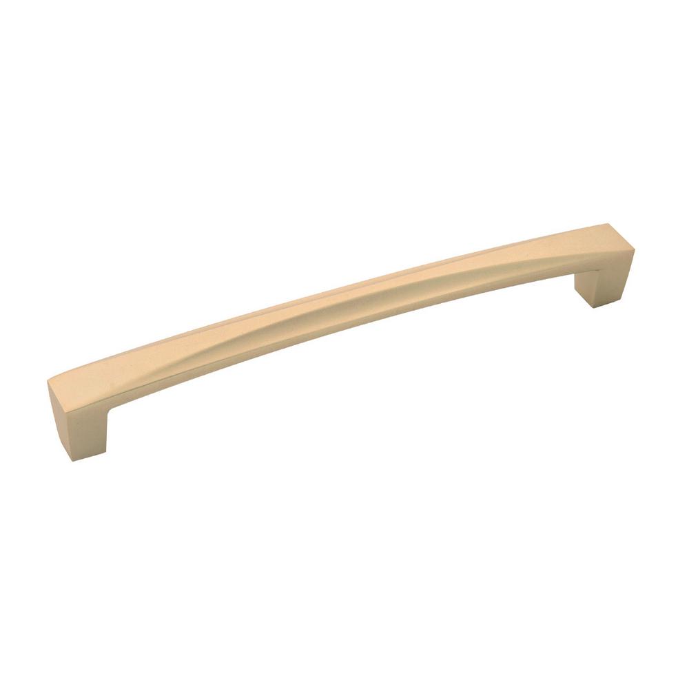 Hickory Hardware Crest Collection Pull 160 Mm Center To Center Flat Ultra Brass Finish H076132 Fub The Home Depot