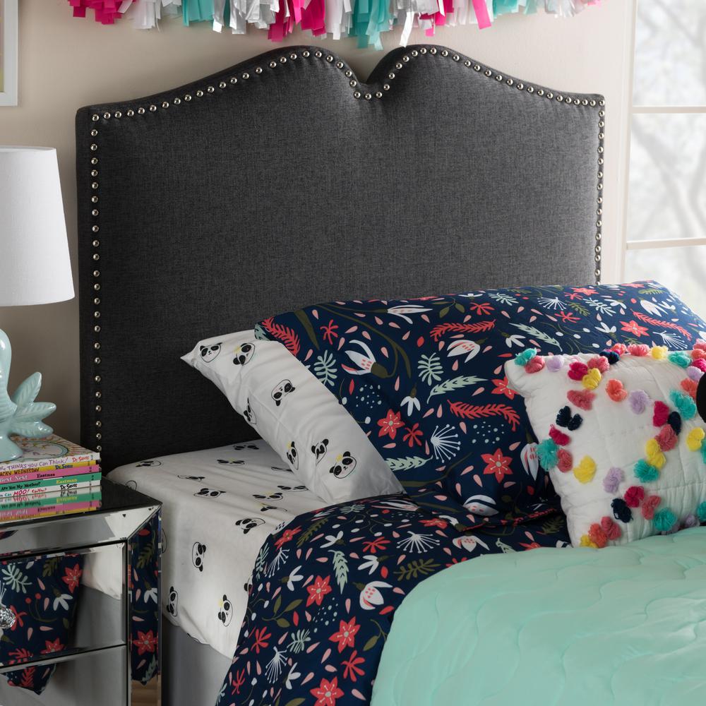 Baxton Studio Nadeen Dark Gray Fabric Upholstered Queen Size Headboard288627253HD The Home