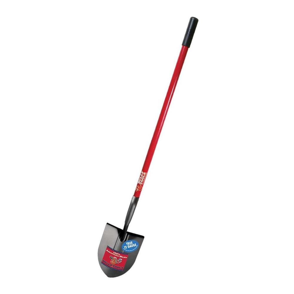 Bully Tools 12-Gauge Round Point Shovel with Fiberglass Long Handle by Bully Tools