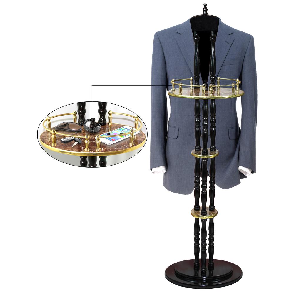Uniquewise 54 inch Extra Tall Espresso Wooden Valet Stand by Uniquewise
