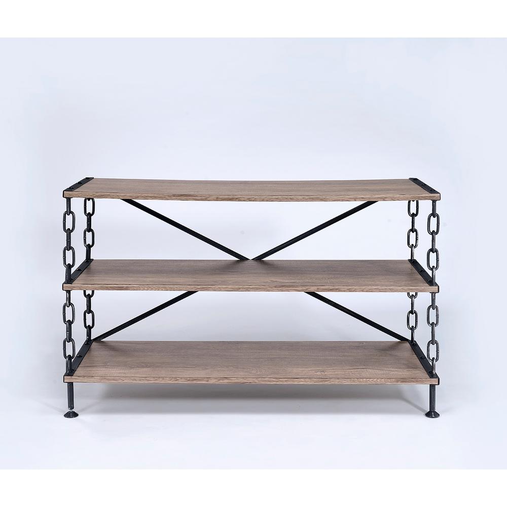 Acme Furniture Jo Rustic Oak And Black Entertainment Center 91224 Acme Furniture Jo Rustic Oak And Black Entertainment Center