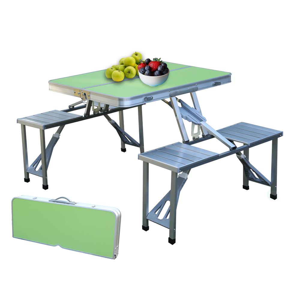 4 Person Folding Picnic Tables Patio The Home Depot