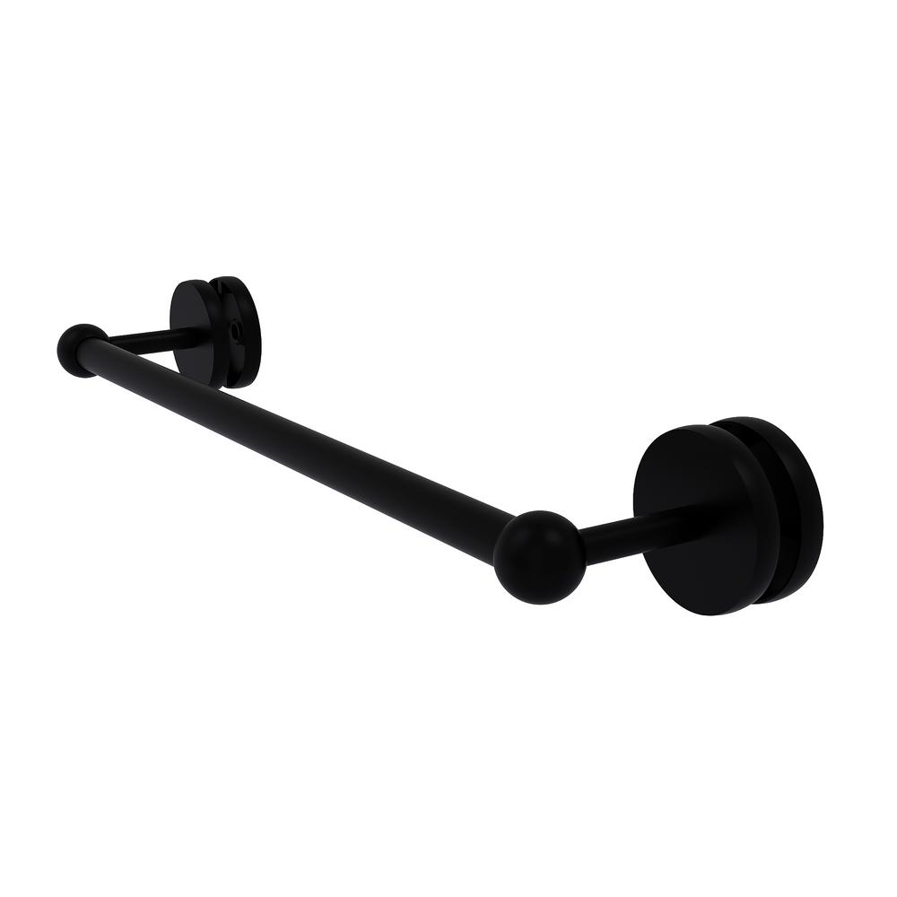 Allied Brass P1000-27-93-BKM Prestige Skyline Landscape Rectangular Frameless Rail Mounted Mirror Matte Black