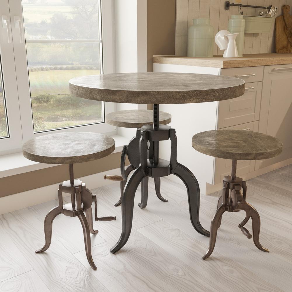 Cement Top Dining Table Compare S At Nextag Yosemite Naturally Distressed Cement Adjule Pub Bar T
