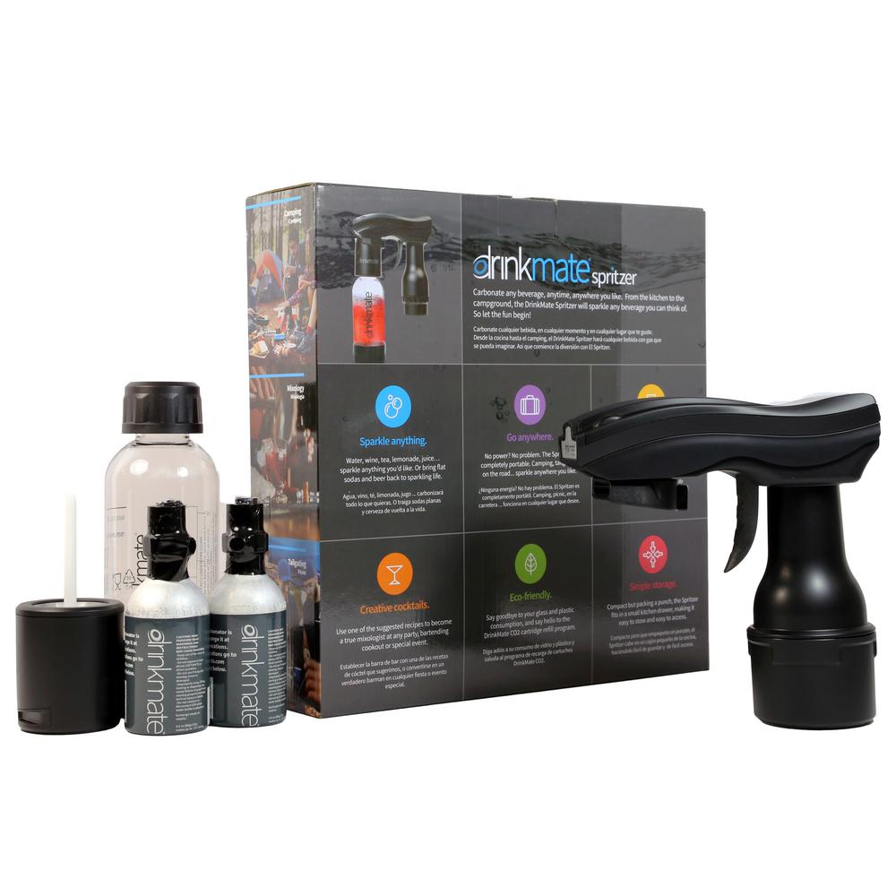 DrinkMate Spritzer Portable Soda Maker Carbonation Water Machine Matte