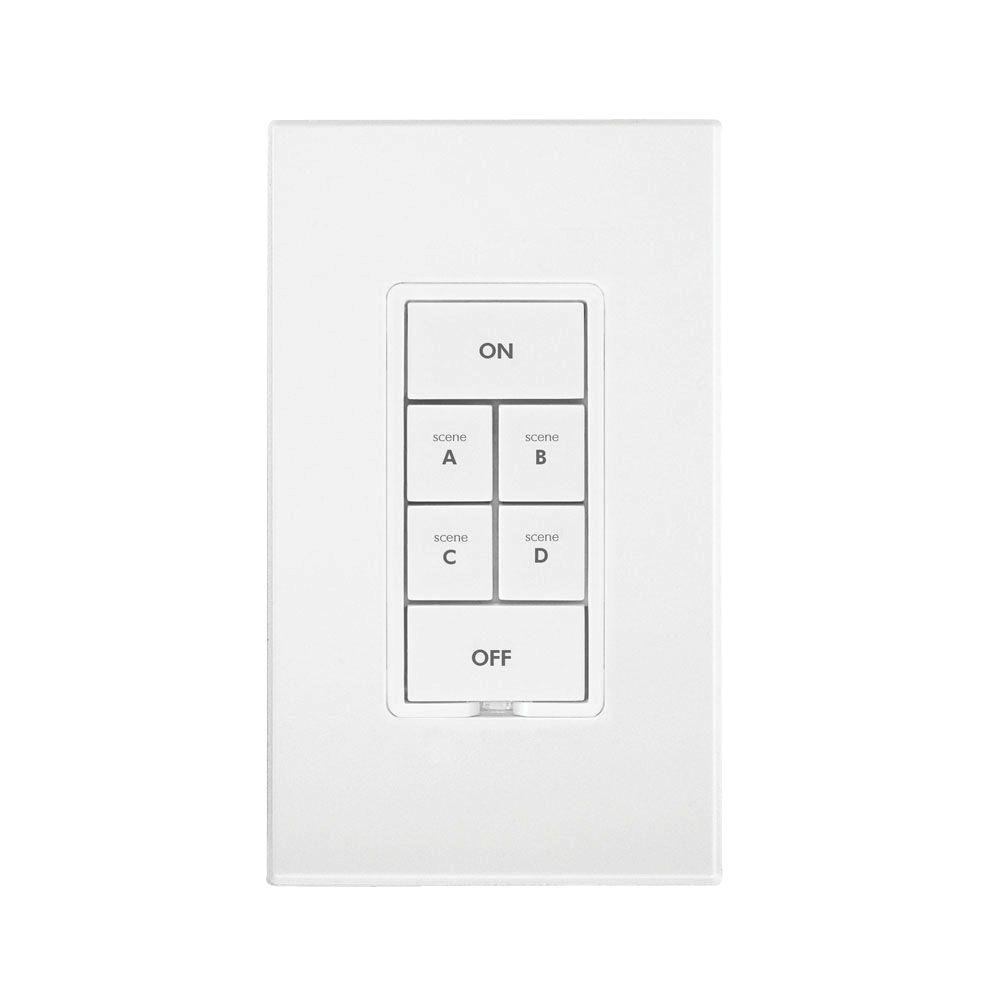 Insteon 6 Button Dimmer Keypad - White-2334-232 - The Home Depot