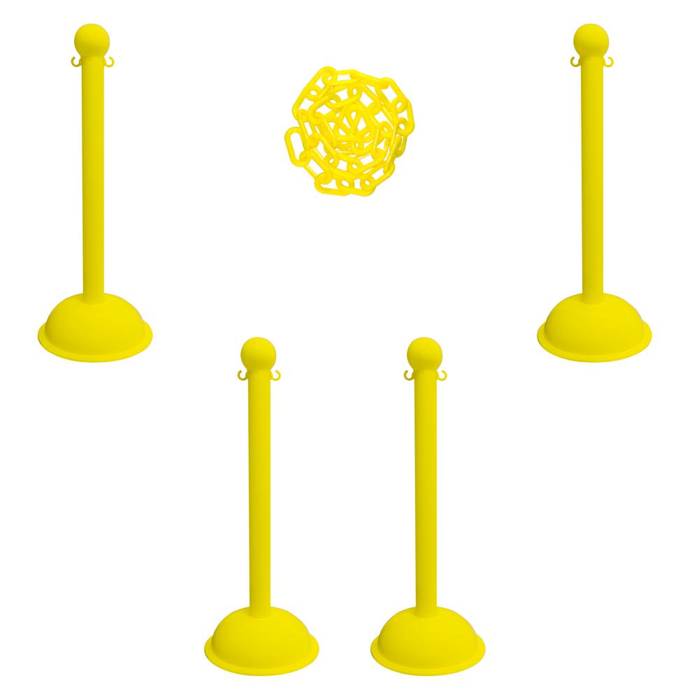 Mr. Chain Heavy-Duty Stanchion and Chain Kit in Yellow by Mr. Chain