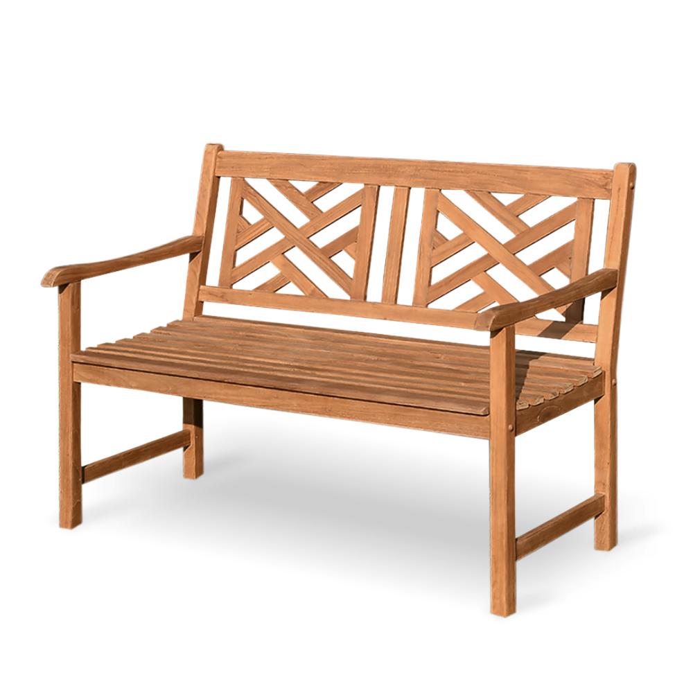 Cambridge Casual 4 Ft Maine Natural Teak Wood Outdoor Bench Hd