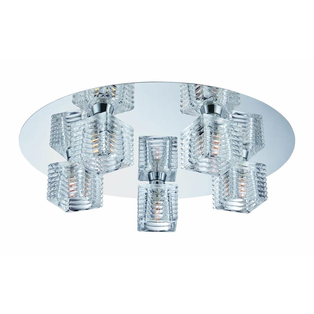 UPC 773546248013 product image for Hampton Bay Ceiling Mounted Lighting 5-Light Chrome Olivet Flush Mount 25726-HBU | upcitemdb.com