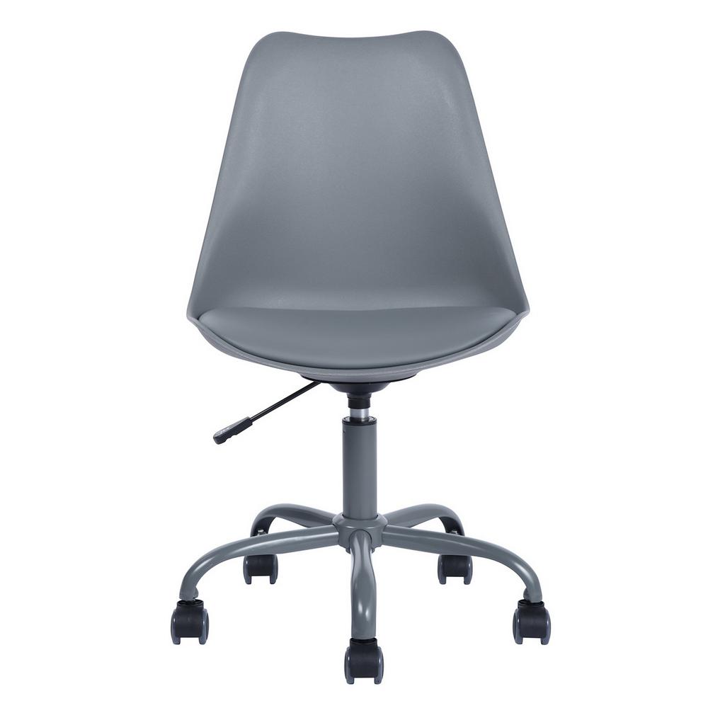 Unbranded Blokhus Grey Pu Cushion Ergonomic Office Desk ChairBlokhus