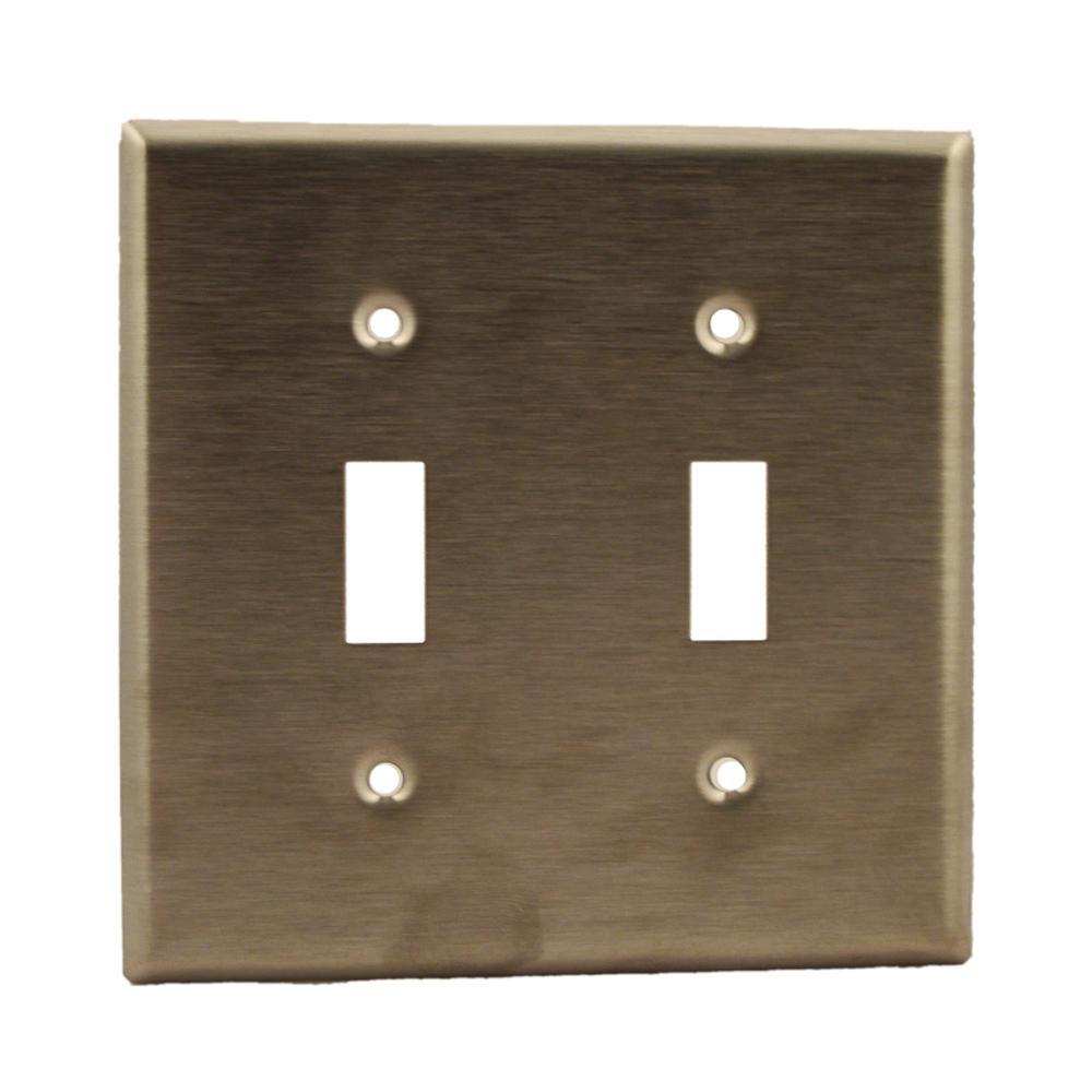 Leviton Stainless Steel 2 Gang Toggle Wall Plate 1 Pack 84009 The Home Depot - Stainless Steel Wall Plates Home Depot Leviton Stainless Steel 2 Gang Toggle Wall Plate 1 Pack 84009 The Home Depot - Stainless Steel Wall Plates Home Depot