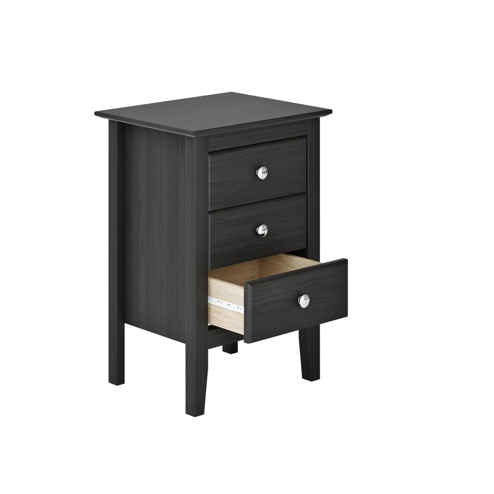 Adeptus Usa Easy Pieces 3 Drawer Espresso Nightstand 77245 The Home Depot