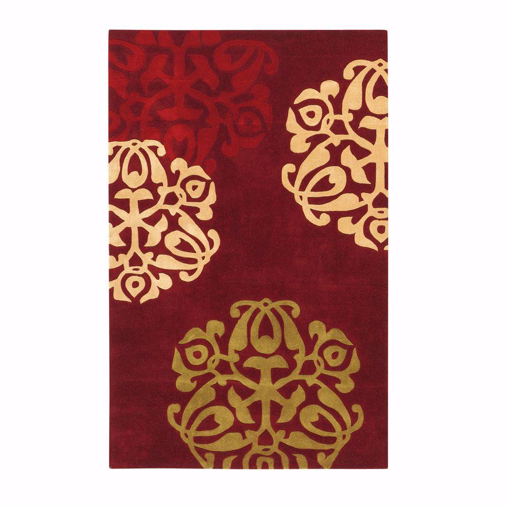 Home Decorators Collection Chadwick Burgundy/Gold 9 ft. x 12 ft. Area