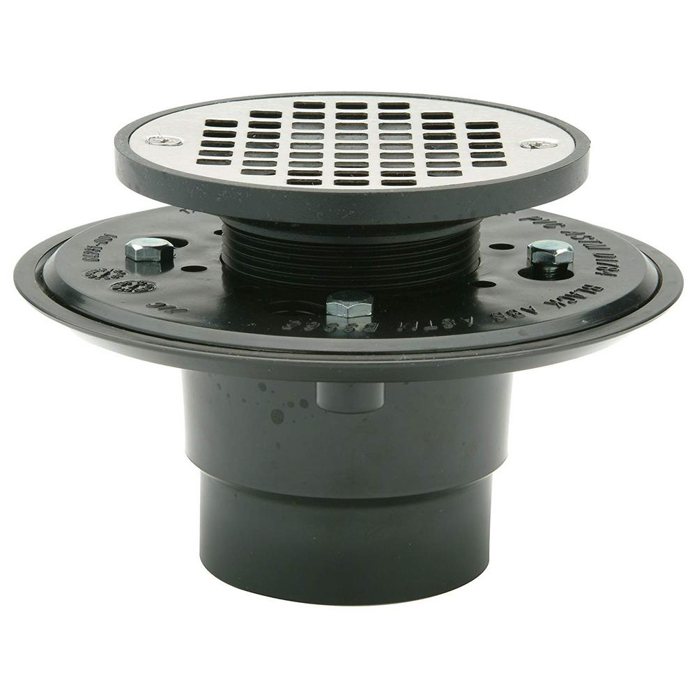 Zurn 2 in. Shower Drain Chrome-Polished Strainer-FD2254-AB2 - The Home ...