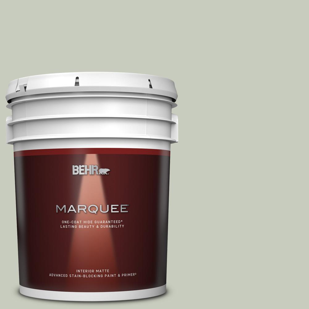 BEHR MARQUEE 5 gal. PPL80 Dynasty Celadon Matte Interior Paint