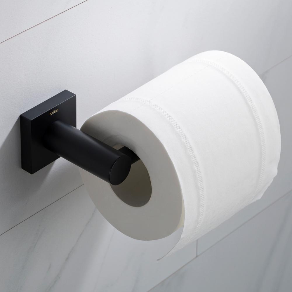 KRAUS Ventus Bathroom Toilet Paper Holder in Matte Black-KEA-17729MB