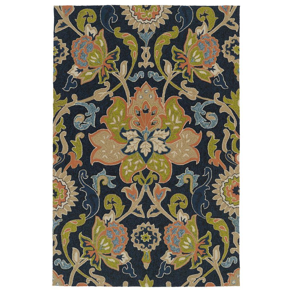 Kaleen Home And Porch Navy 3 Ft X 5 Indoor Outdoor Area Rug