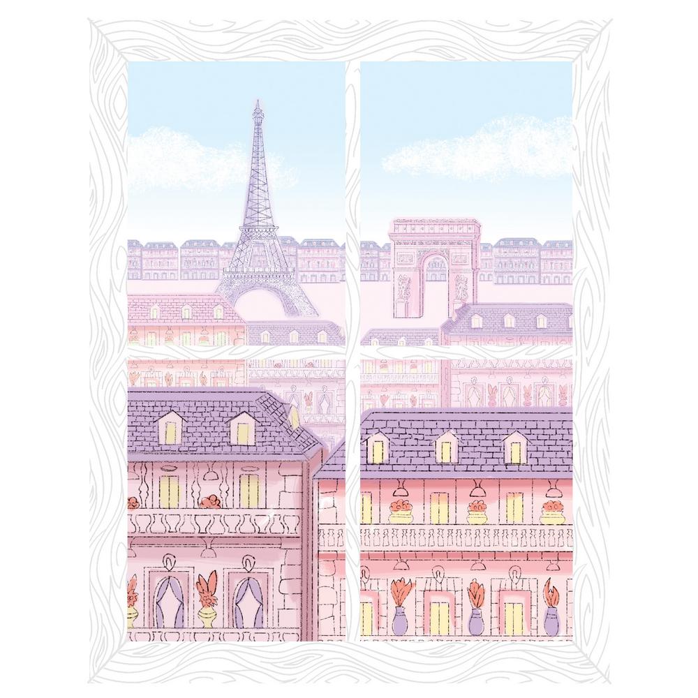 WallPOPs Multi Parisian Balcony Window Scene Decal Wall Art Kit