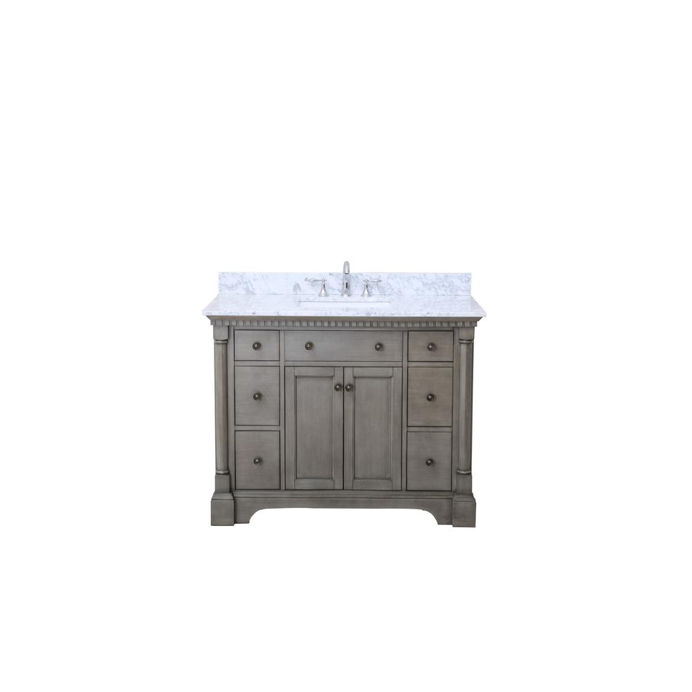 Ari Kitchen And Bath Stella 43 In Single Vanity Antique Ari Kitchen And Bath Stella 43 In Single Vanity Antique Gray With Marble