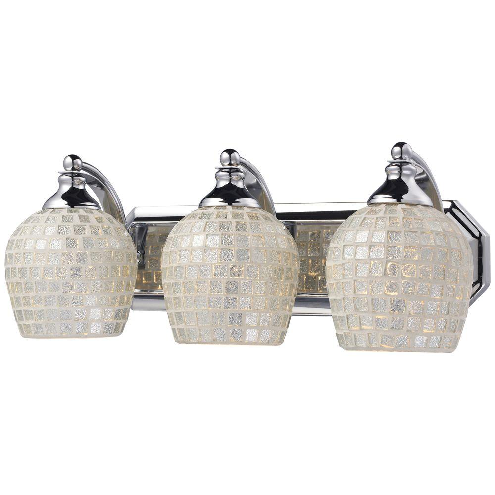 Titan Lighting 3Light Polished Chrome Wall Mount Vanity LightTN5699