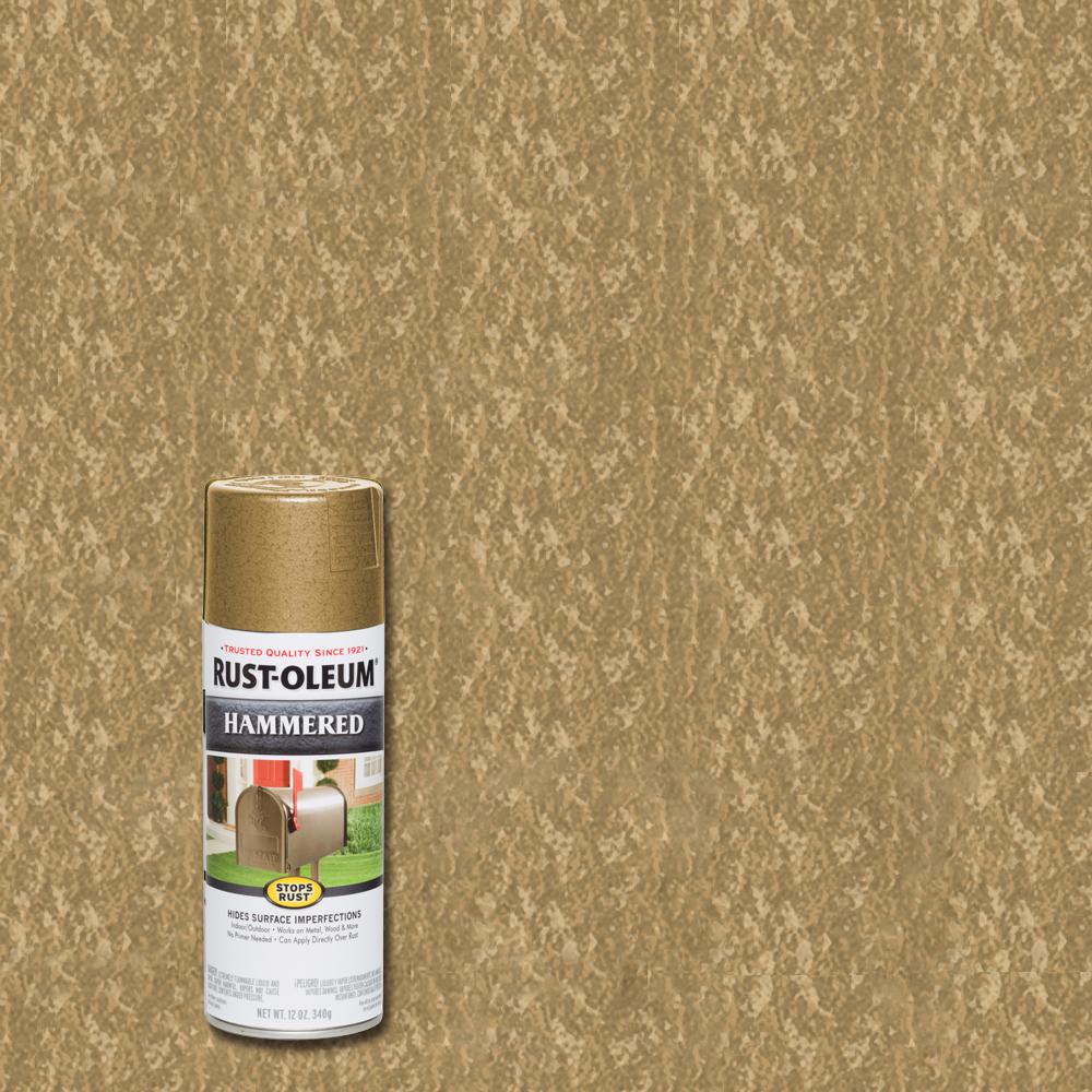 RustOleum Stops Rust 12 oz. Brown Protective Enamel Hammered Spray Paint210880 The Home Depot