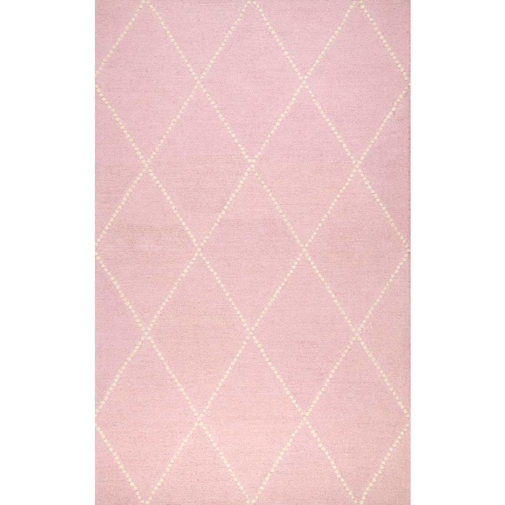 Nuloom Dotted Diamond Trellis Light Pink 5 Ft X 8 Ft Area Rug Mtvs176e 508 The Home Depot