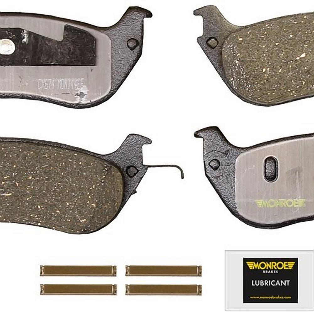 Monroe Brakes Rear Monroe Total Solution Ceramic Brake Pads fits 1996