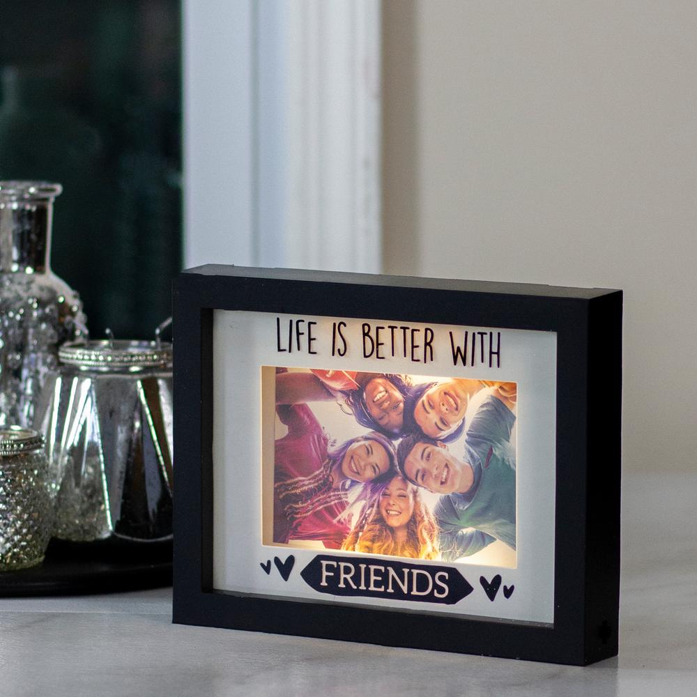 Northlight 4 In X 6 Black Led Lighted Life Is Better With Friends Matted Picture Frame For All Occasions New Year S Etc 33912039 The Home Depot - Led Lighted Picture Frames Northlight 4 In X 6 Black Led Lighted Life Is Better With Friends Matted Picture Frame For All Occasions New Year S Etc 33912039 The Home Depot - Led Lighted Picture Frames