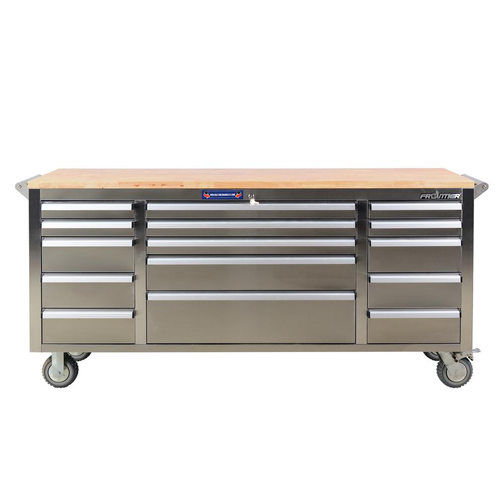 Frontier 72 in. 15-Drawer Mobile Workbench    Tool Chest 