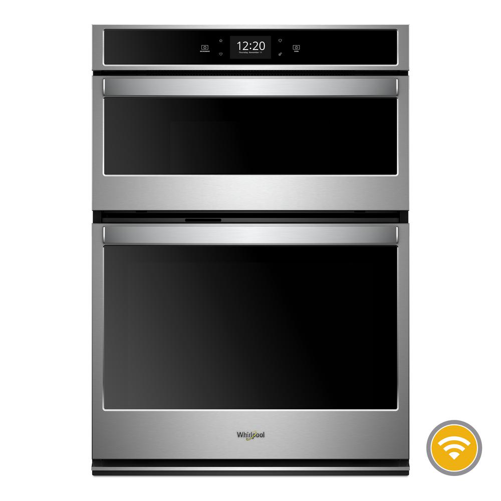 Whirlpool 30 in. Smart Combination Wall Oven with Touchscreen in Black