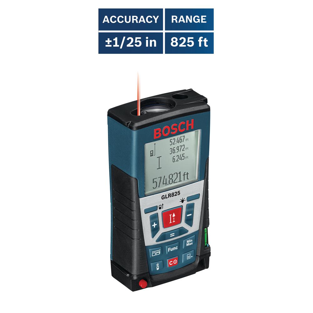 Bosch 825 Ft Laser Distance Measurer Glr825 The Home Depot