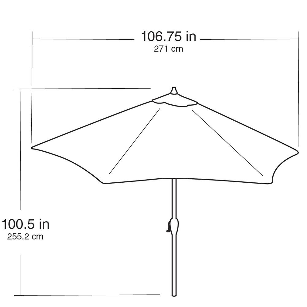 Plantation Patterns 9 Ft Aluminum Patio Umbrella In Surplus With Tilt 9900 01241800 The Home Depot