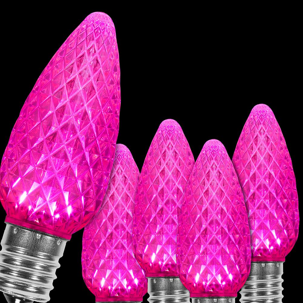 Wintergreen Lighting OptiCore C9 LED Pink Faceted ...