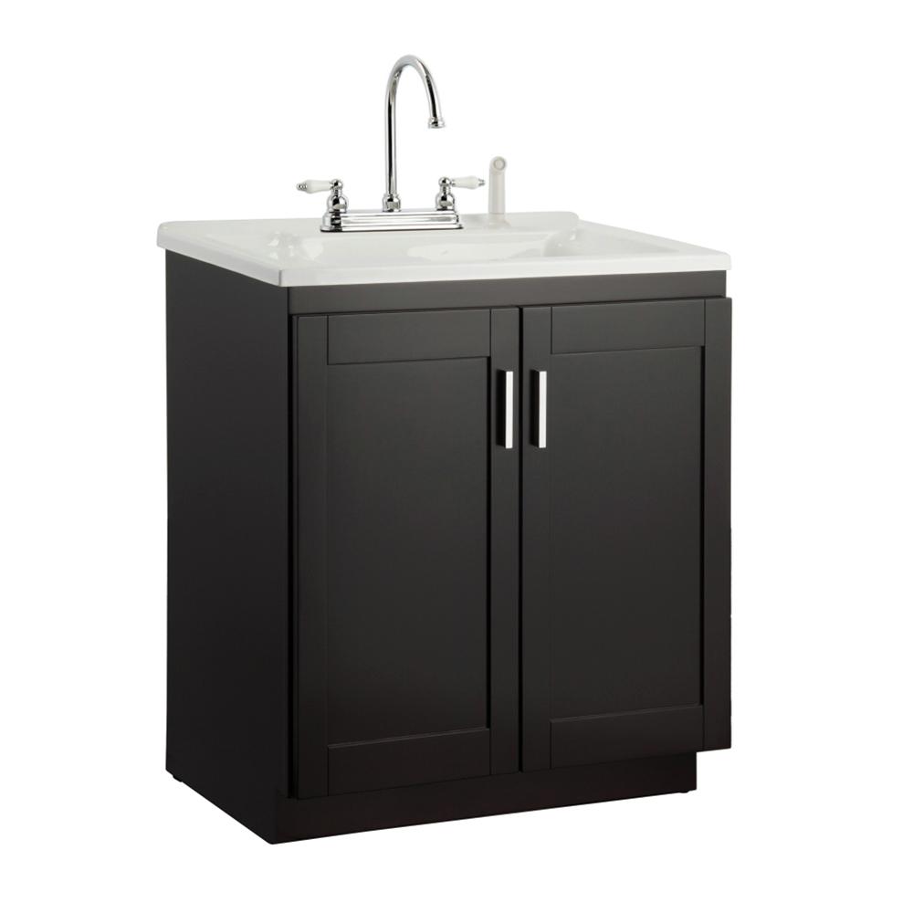 Foremost Palmero 30 inch Laundry Vanity in Espresso and Premium Acrylic Sink in... by Foremost