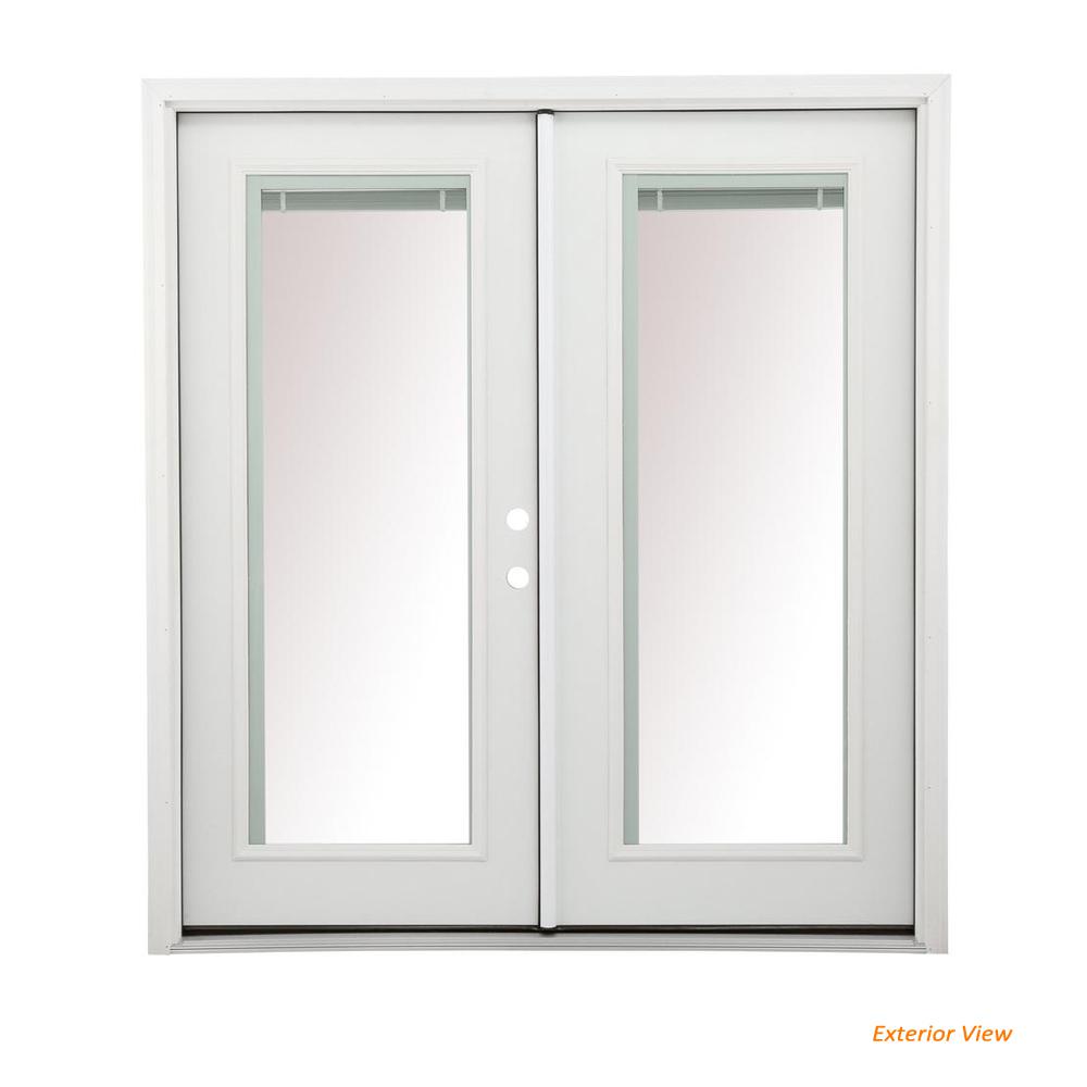 JELD-WEN 60 In. X 80 In. Primed Steel Right-Hand Inswing Full Lite ...