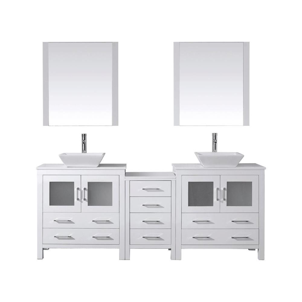 Virtu Usa Dior 83 In W Bath Vanity White With Stone Top Square Basin And Mirror Faucet Kd 70082 S Wh The Home Depot - 83 Bathroom Vanity Top Virtu Usa Dior 83 In W Bath Vanity White With Stone Top Square Basin And Mirror Faucet Kd 70082 S Wh The Home Depot - 83 Bathroom Vanity Top