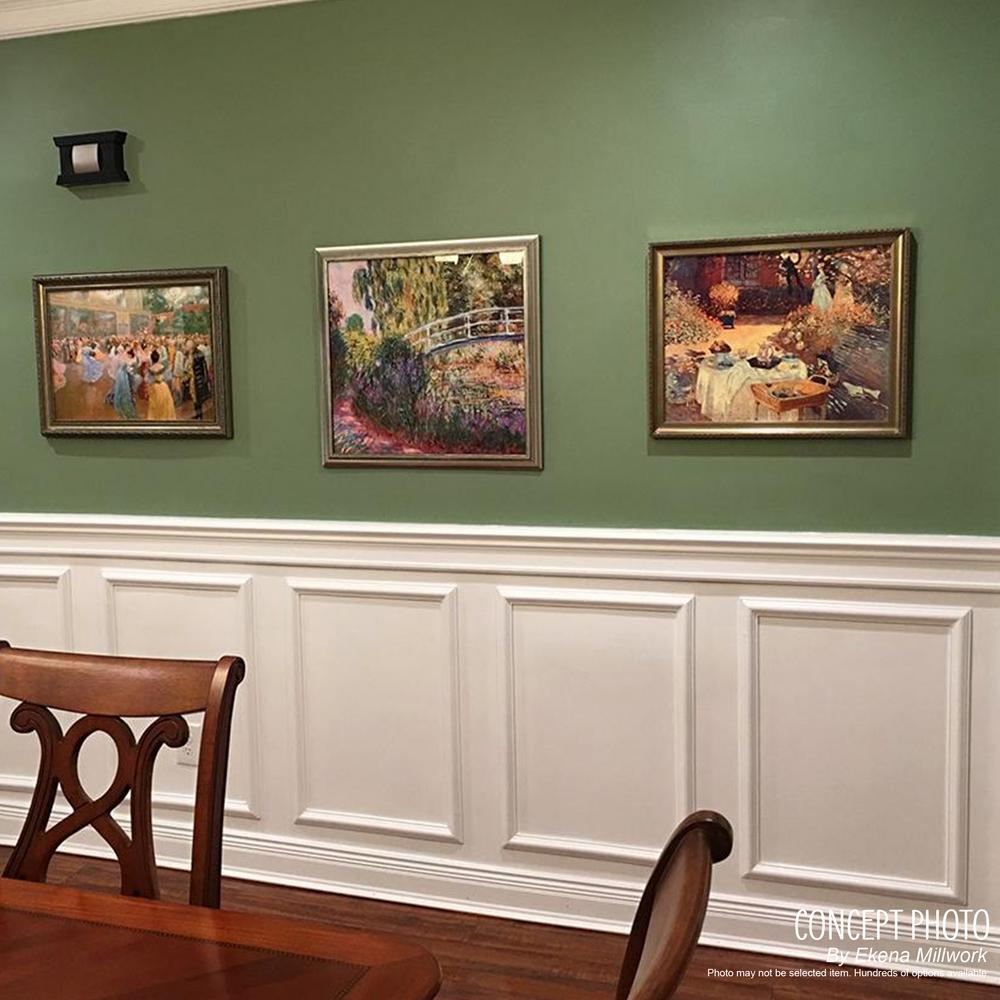 Ekena Millwork 16 In W X 20 In H X 1 2 In P Ashford Molded Classic Wainscot Wall Panel Pnl16x20as 01 The Home Depot