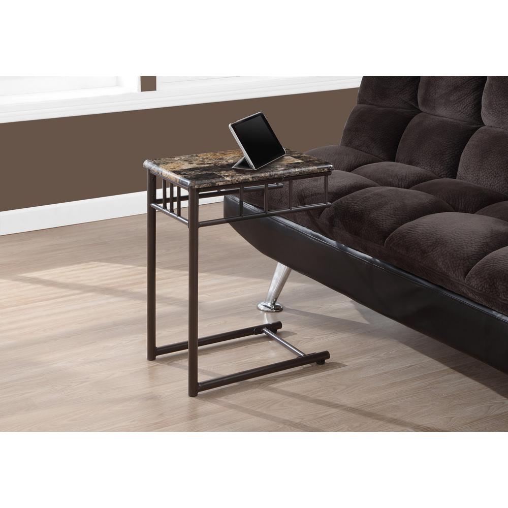 Cappuccino Faux Marble End Table Hd3043 The Home Depot