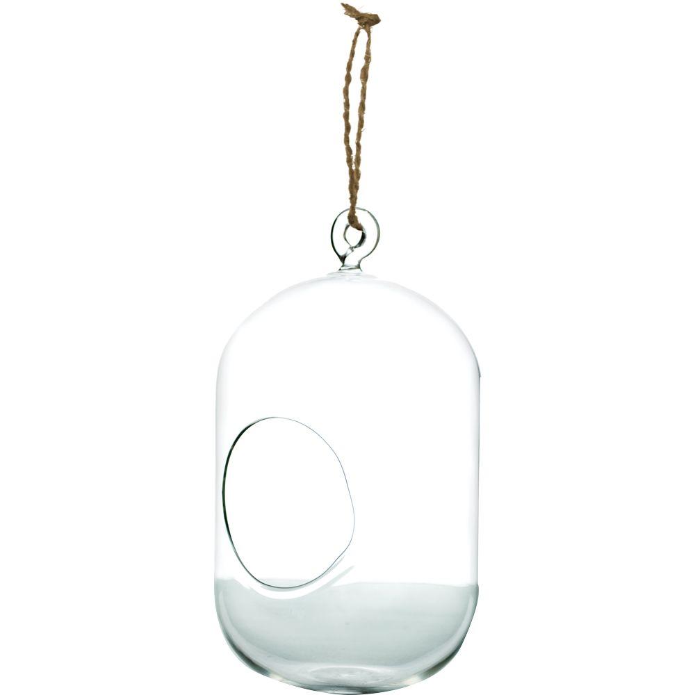 Pride Garden Products Mika 5 in. x 7.5 in. Glass Hanging Capsule