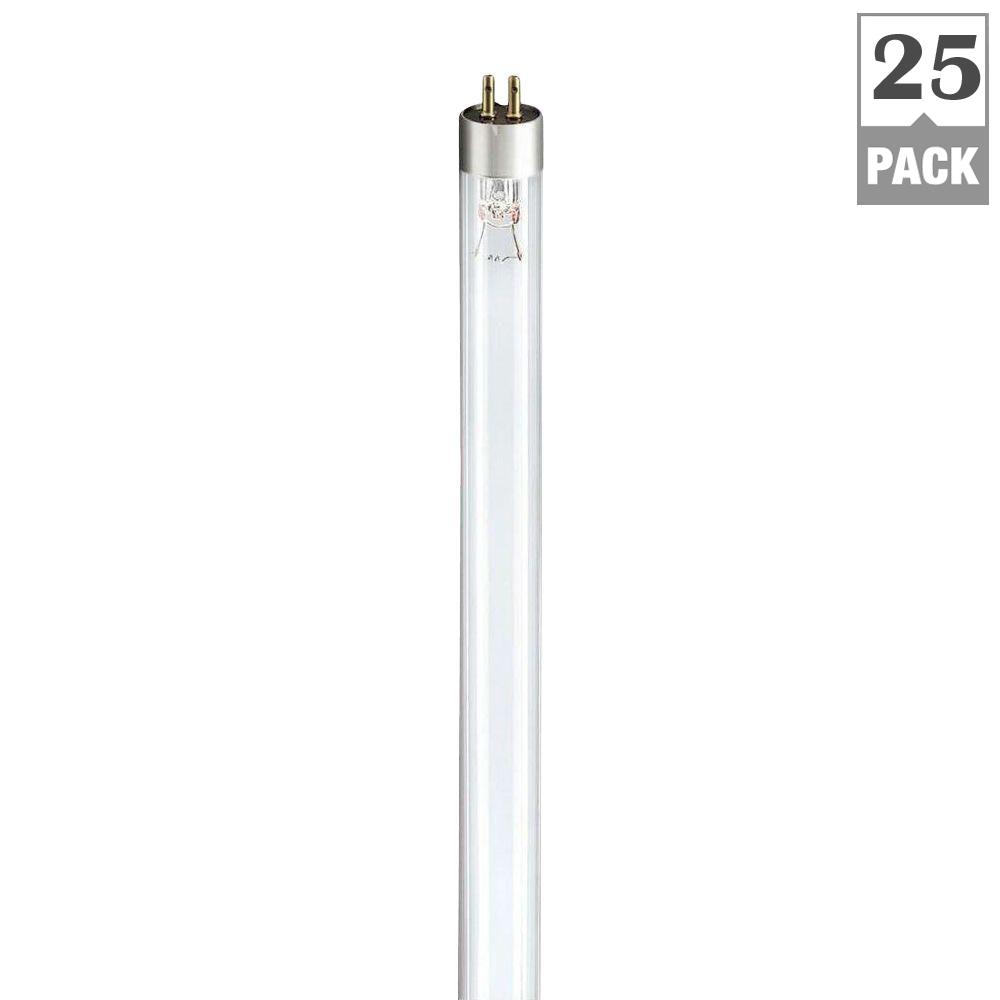 12 Fluorescent Light Bulbs The Home Depot Germicidal Linear Mini Tuv T5 Fluorescent Light Bulb 25