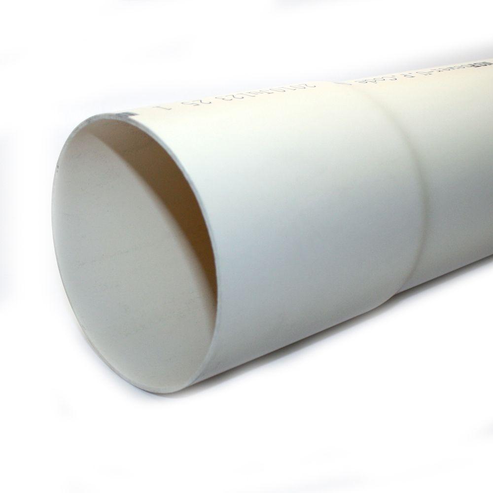 JM eagle 4 in x 10 ft PVC D2729 Sewer and Drain Pipe 