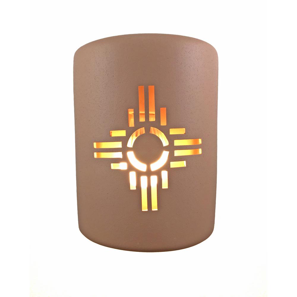 Light Styles Of Santa Fe Zia 1 Nambe Indoor Outdoor Wall Lantern Sconce