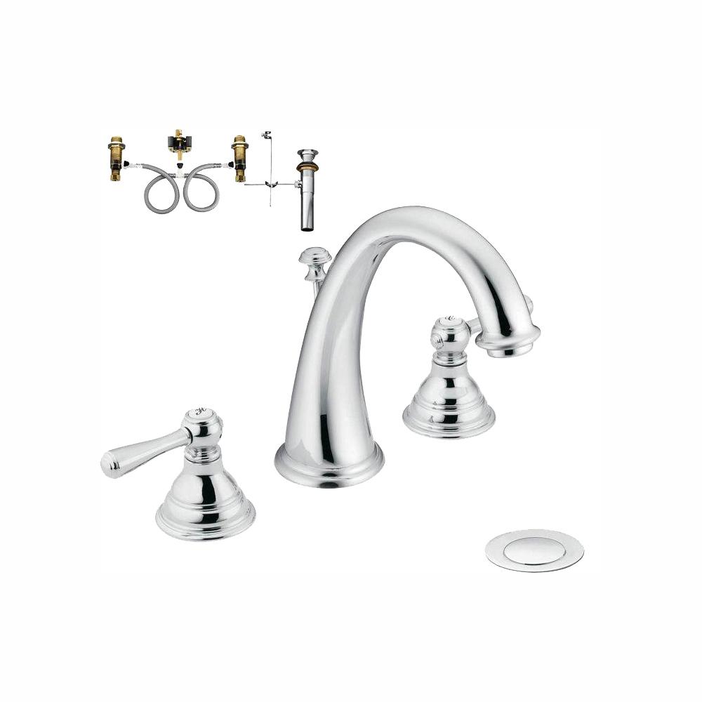 Moen Kingsley 8 In Widespread 2 Handle High Arc Bathroom Faucet