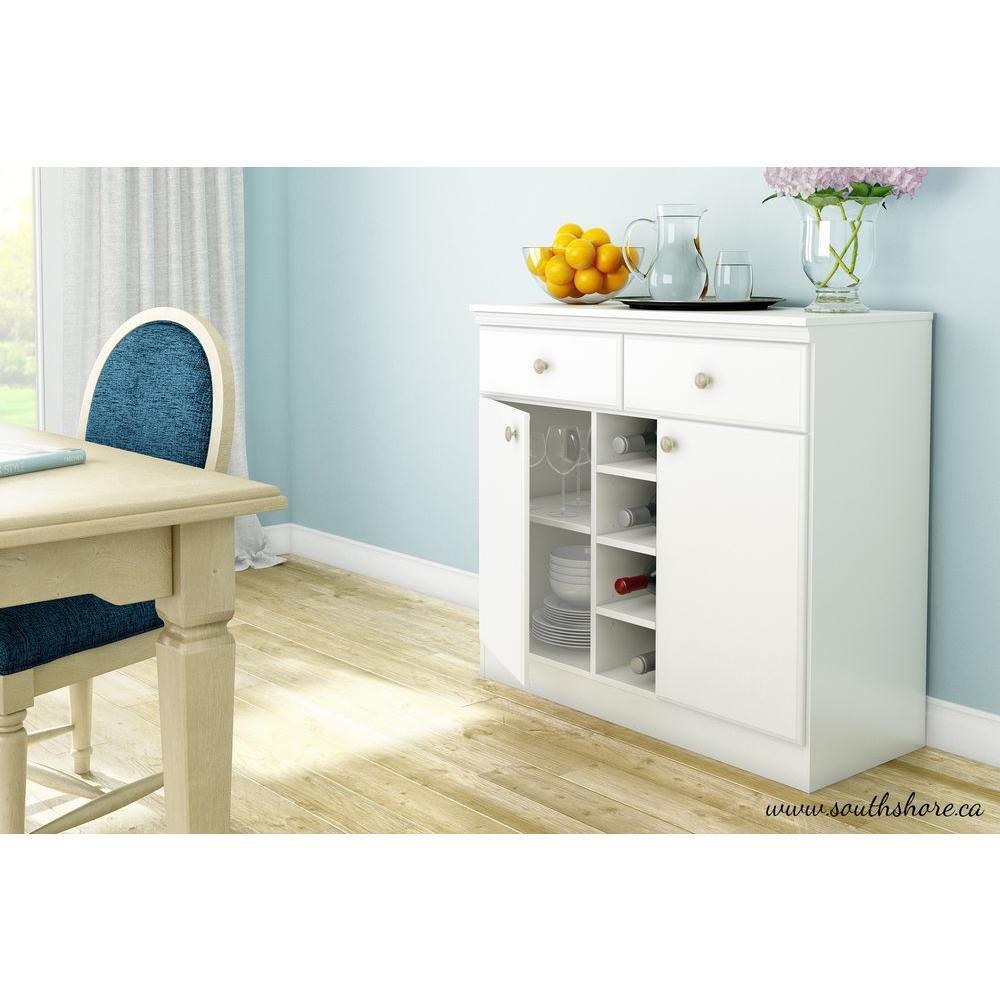 South S Morgan Pure White Buffet 7260770 The Home Depot South S Morgan Pure White Buffet