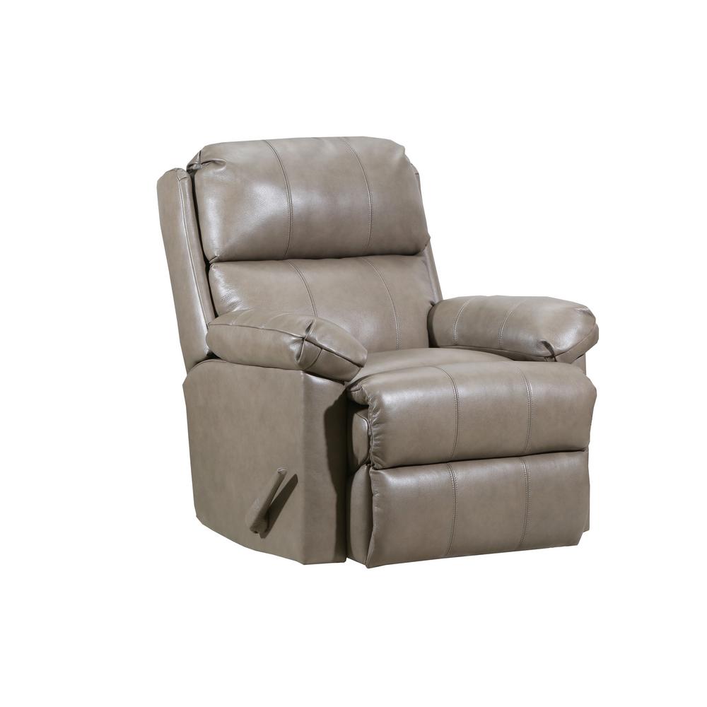 Lane Soft Touch Taupe Leather Rocker Recliner420519 Taupe The Home