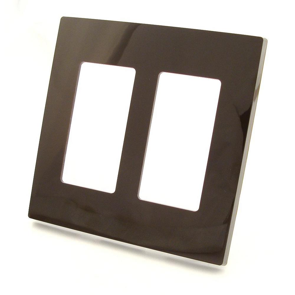 Leviton Decora 2Gang Screwless Wallplate, Brown80309S0 The Home Depot